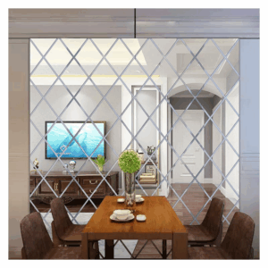 Diamond shape acrylic mirrors