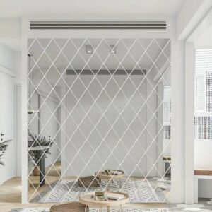 Diamond  Shape Acrylic Mirrors - Peel & Stick Wall Mirror Set