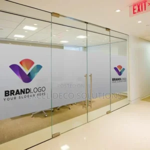 Branded Frosted Film with Logo from Excel Deco Nairobi