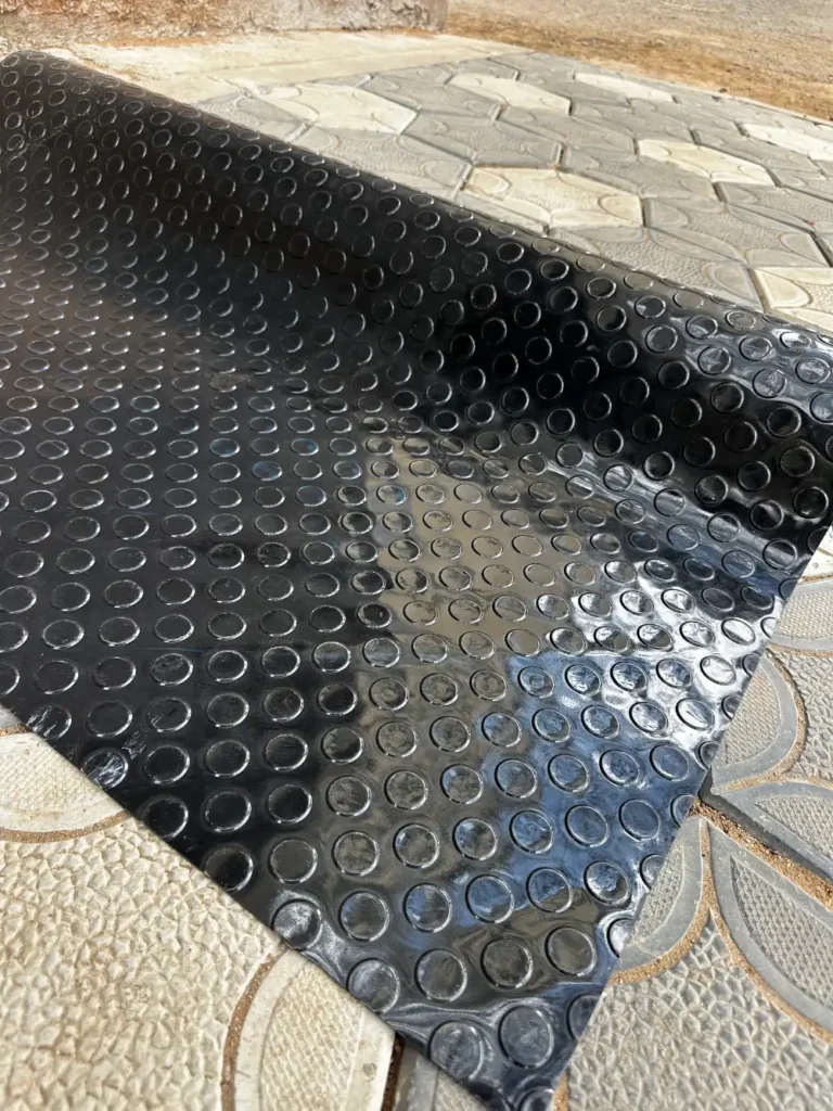 Close up of 2mm coin mat raised pattern for grip