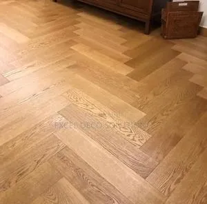 Herringbone SPC flooring with blinds in a finished Nairobi home