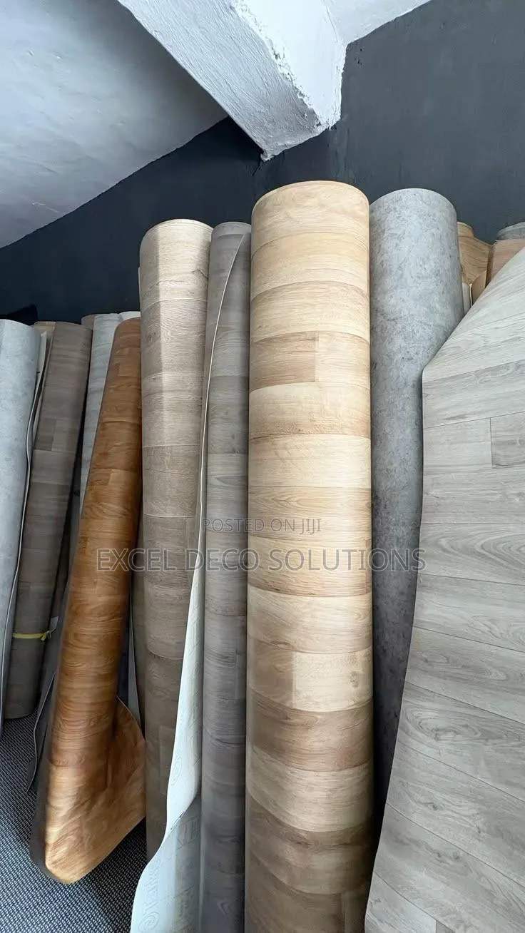 Wood look mkeka wa mbao vinyl floor in a Kenyan rental unit