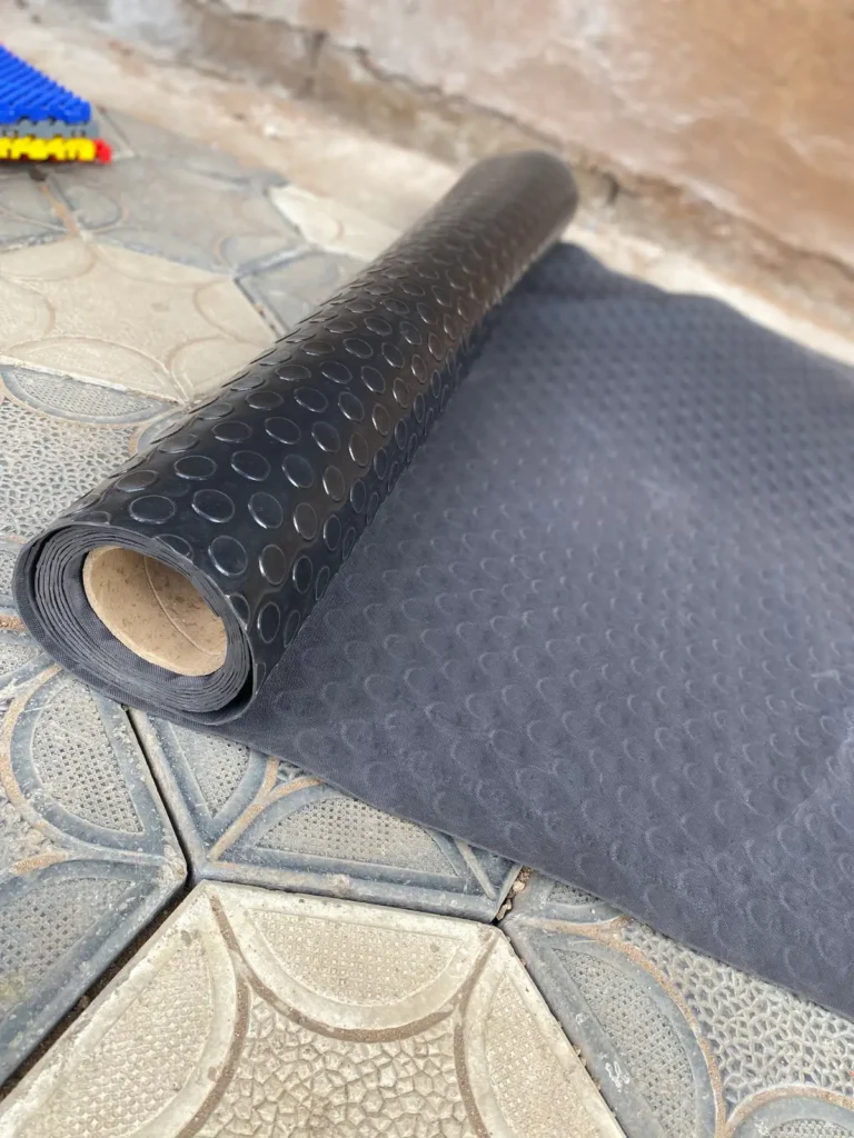 Rubber coin mat 4mm roll, heavy duty anti slip flooring in Kenya