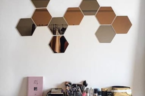 hexagon acrylic mirrors